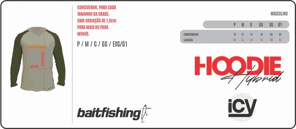 Camiseta Baitfishing Icy Hoodie Minimal