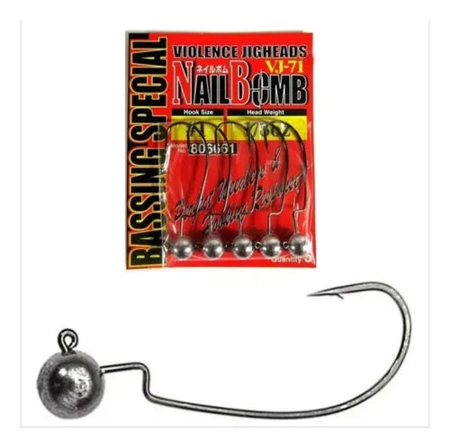 Anzol Decoy Jig Head Offset Nail Bomb VJ-71